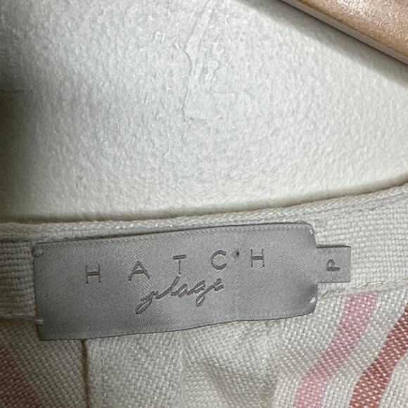 HATCH Plage Caza Caftan Dress Terracotta Stripe Pink White One Size {UU23} - Picture 6 of 6